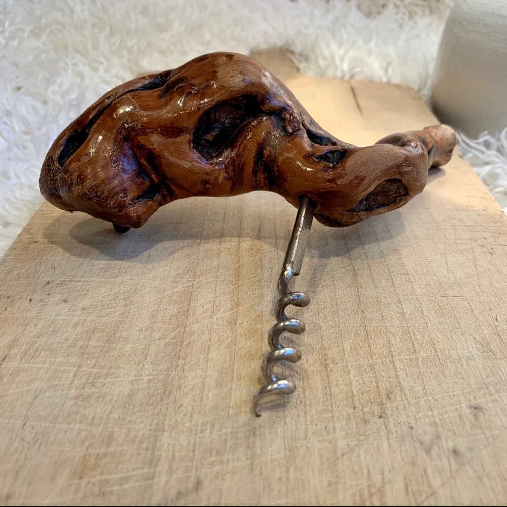 VINTAGE French burled corkscrew Laurent Siret